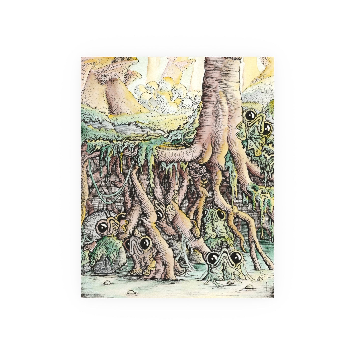 Babbles on the tree's roots (Download or Art Print)