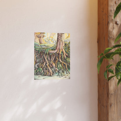 Babbles on the tree's roots (Download or Art Print)
