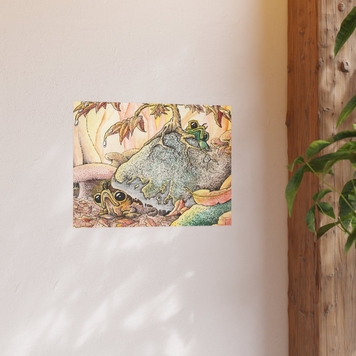 Babbles with autumn leaves (Download or Art Print)
