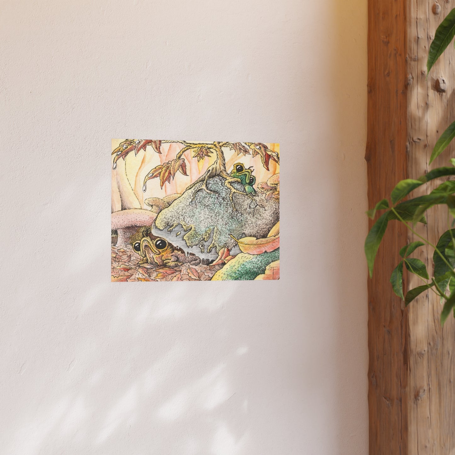 Babbles with autumn leaves (Download or Art Print)