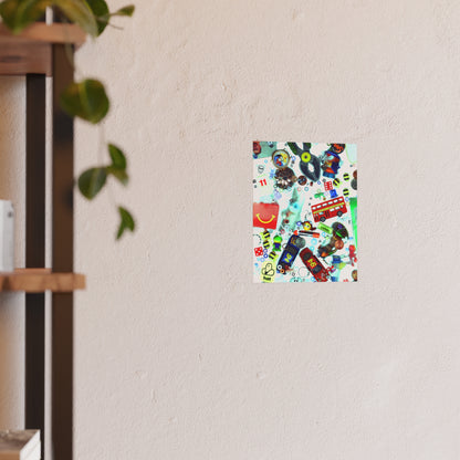 a clown, a frog, a bee (Download or Art Print)